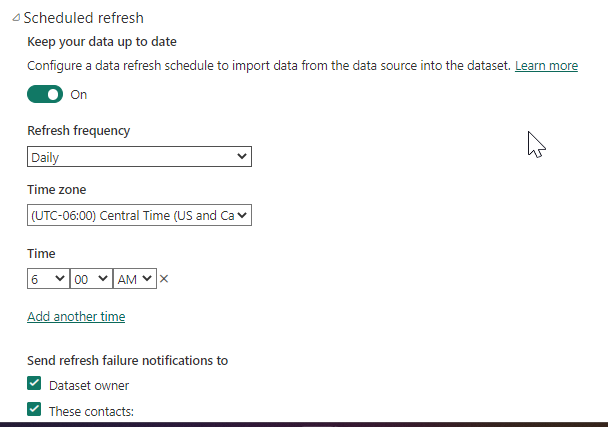 DataSet not refreshing on schedule, shows next sch... - Microsoft ...