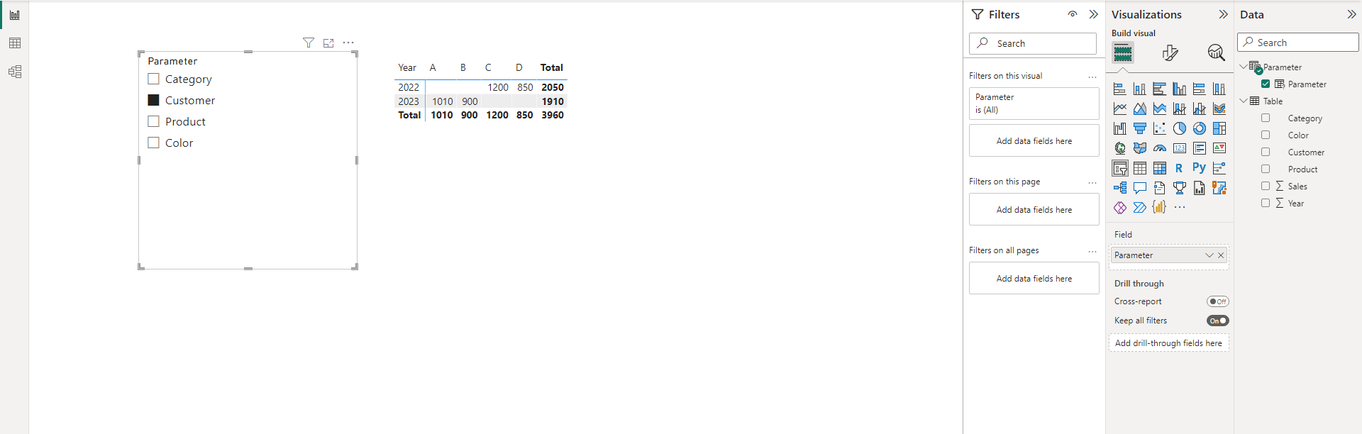 Need to add slicer selection onto paramater list - Microsoft Fabric ...