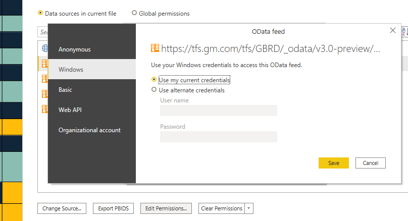 DataSet - credentials are missing - Microsoft Fabric Community