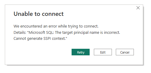 Microsoft sql: the target principal name is incorr... - Microsoft ...