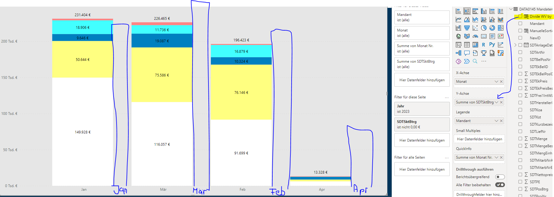 two columns in one visuals - Microsoft Fabric Community