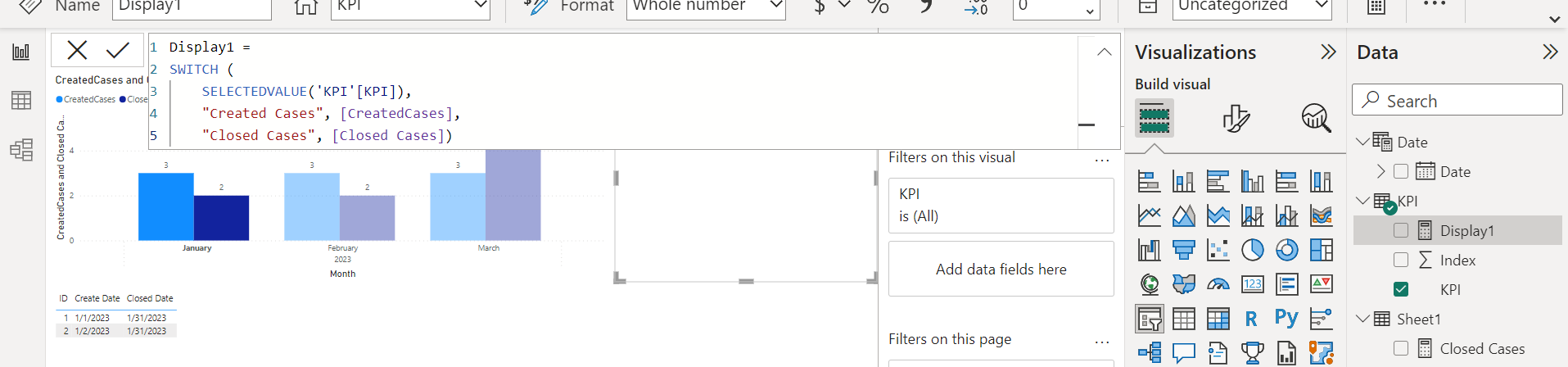 Filter a table based on measure selection from a c... - Microsoft ...