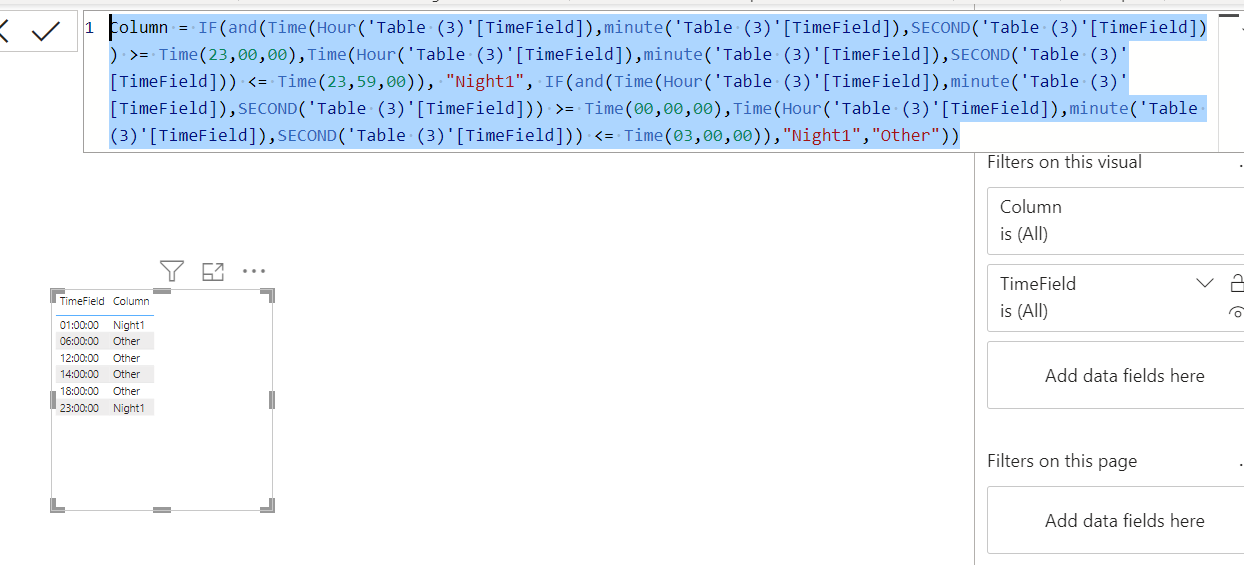 Solved: Create a shift time filter - Microsoft Fabric Community