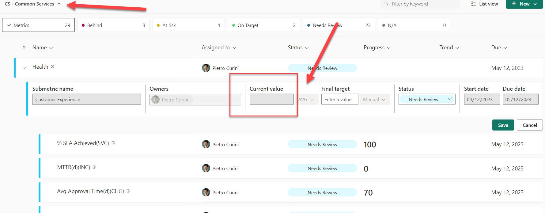 Scorecard Submetrics not working with Hierarchies - Microsoft Fabric ...