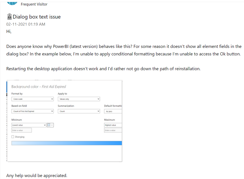 Refresh popup messages (and others) not displaying... - Microsoft ...