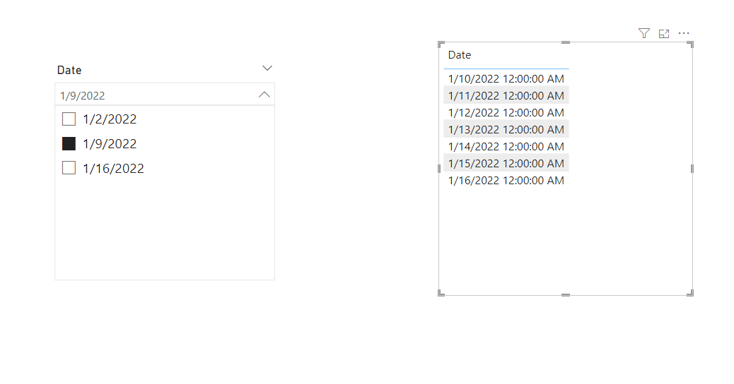 Filter weeks at a time - Microsoft Fabric Community