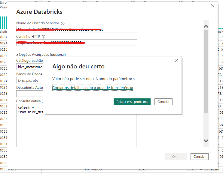 BUG Databricks SQL Import - Microsoft Fabric Community
