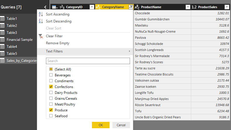 Query Editor column filter does not work with mult... - Microsoft ...