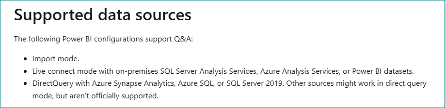 Q&A with direct query - Microsoft Fabric Community