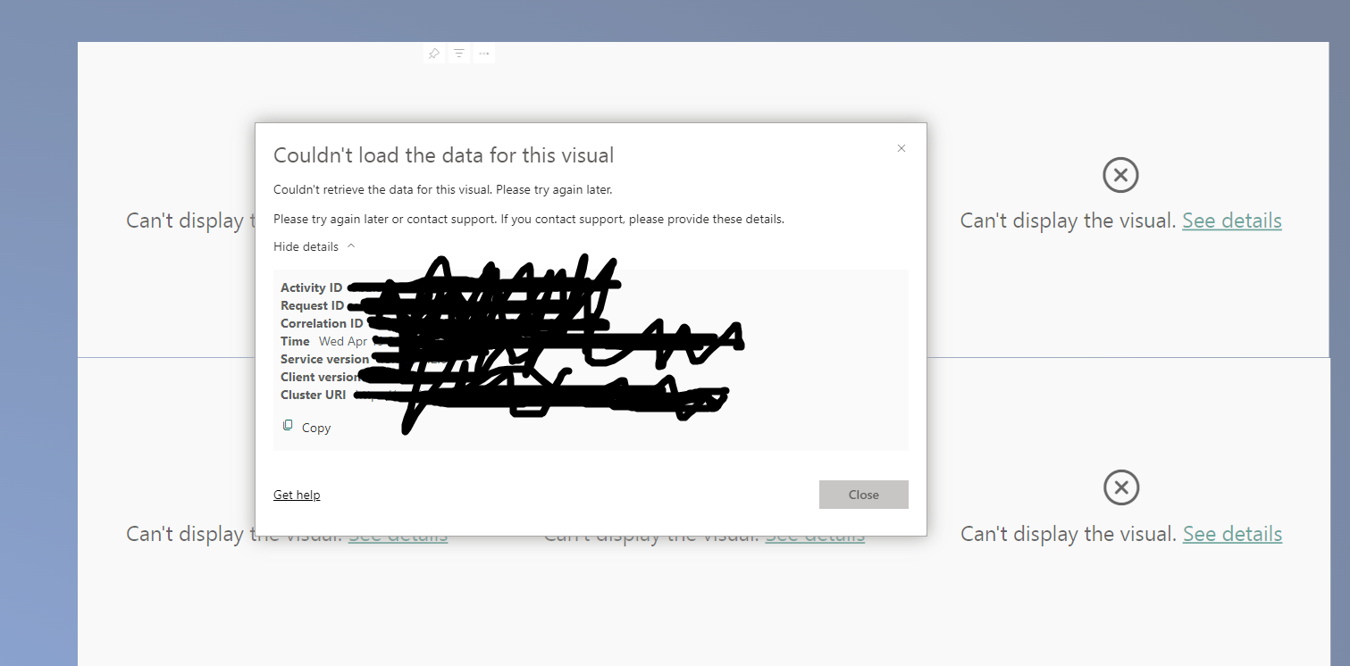 Error when sharing "Couldn't load the data for thi... - Microsoft ...