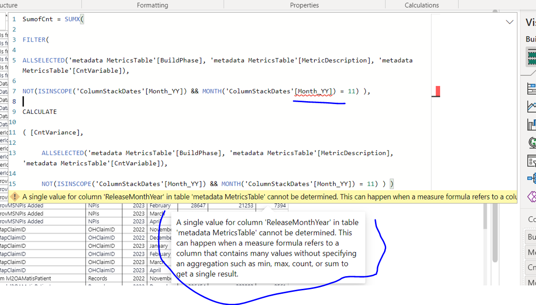 DAX: Issues with not finding column name that is c... - Microsoft ...