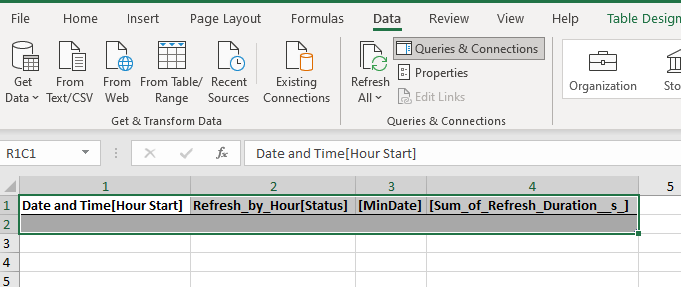Excel File refresh returning no data - Microsoft Fabric Community