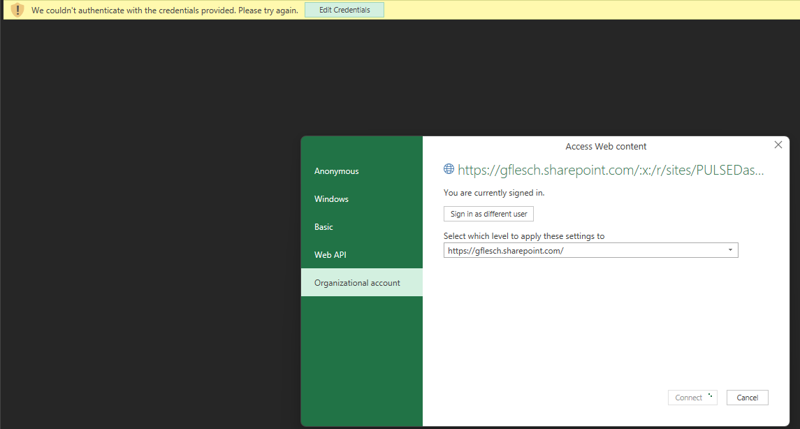 Power Query Authenticates Only WIthin Domain - Microsoft Fabric Community