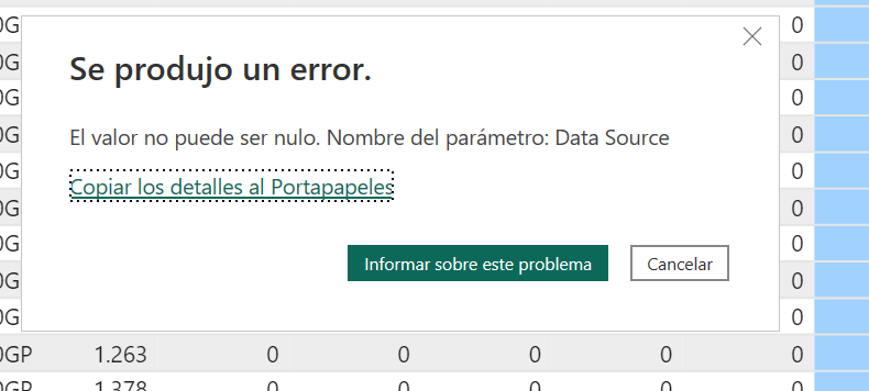 Error extracting Data from Power BI Ensemble - Microsoft Fabric Community