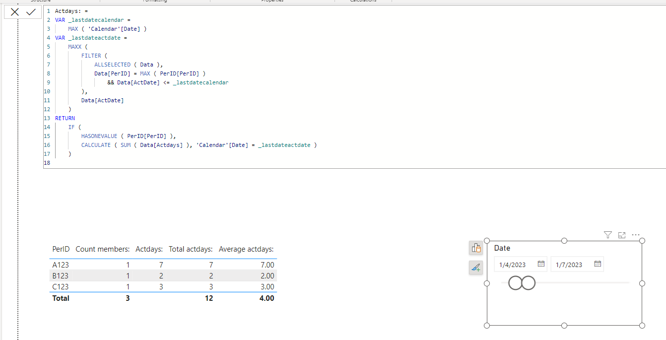 Solved: Capture average based on slicer - Microsoft Fabric Community