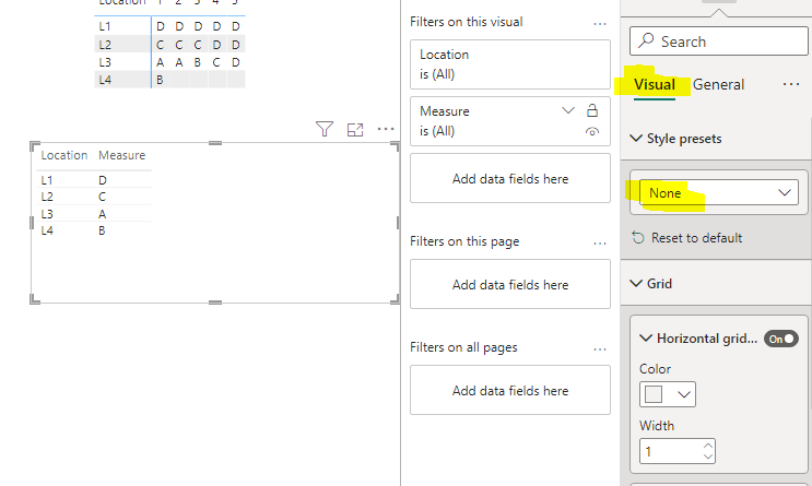 Solved: visualization ques. matrix format assistance - Microsoft Fabric ...