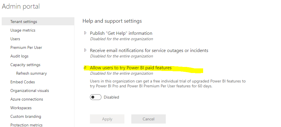 power bi premium share with free users