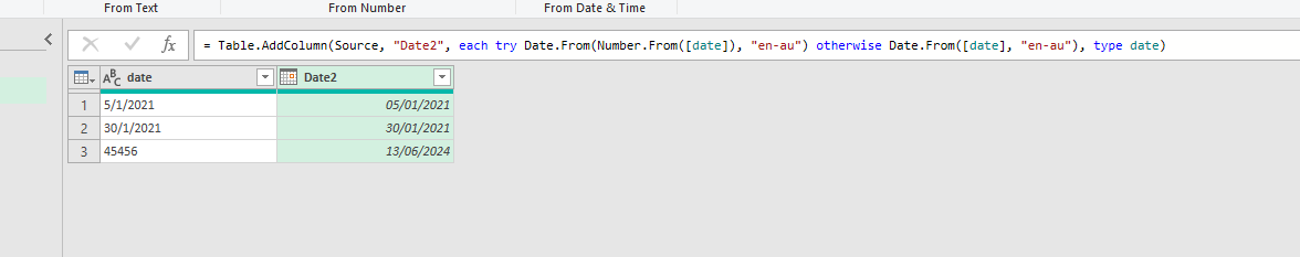 Error after change data format to date - Microsoft Fabric Community
