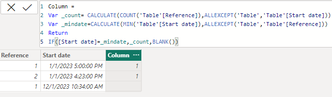 Solved: Unique value count only at start date - Microsoft Fabric Community