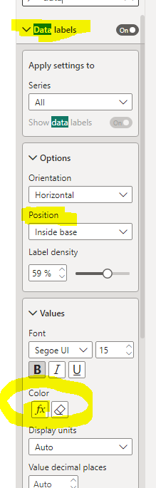 Solved: How to paint the label of a chart depending of oth ...