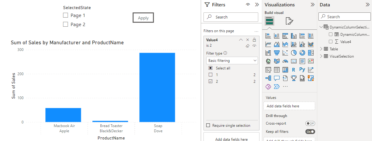 Solved: column based on selection - Microsoft Fabric Community