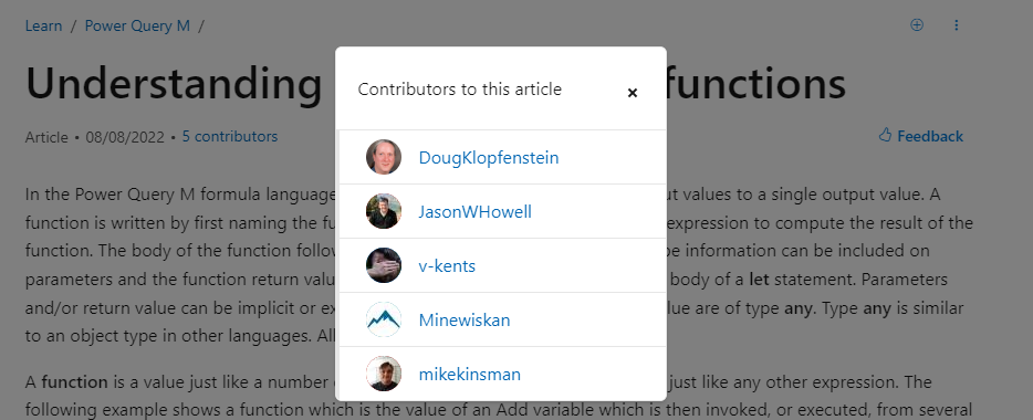 Power Query Learn Documentation GitHub Repository - Microsoft Fabric ...