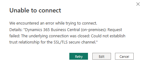 Solved: Connection between Power BI desktop and Business C