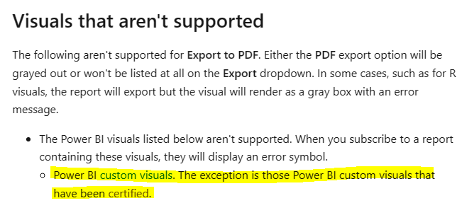 Exporting Non-Certified Visuals to PDF - Microsoft Fabric Community