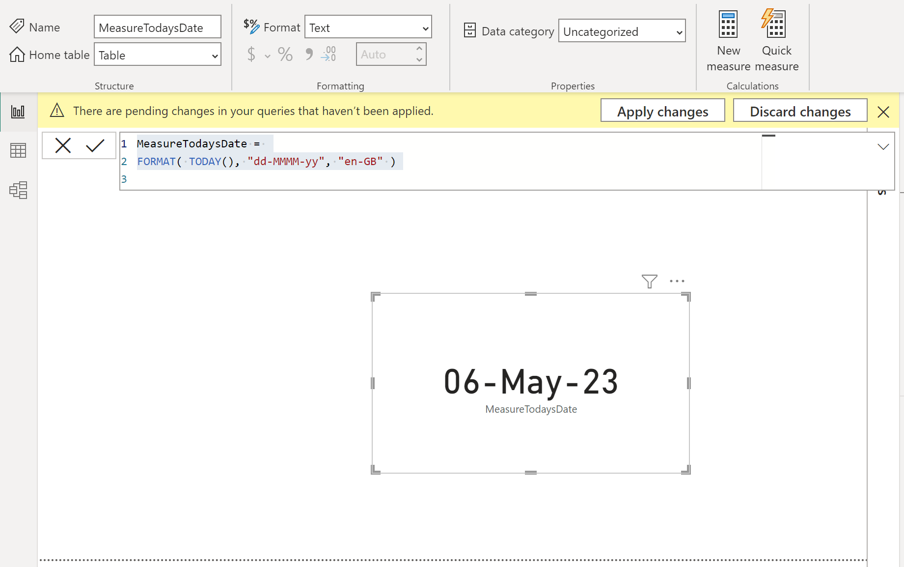 Solved: HOW TO CREATE TODAY'S DATE ON A DASHBOARD - Microsoft Fabric ...