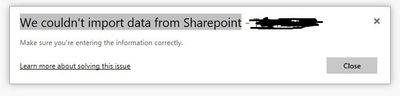 import through Sharepoint