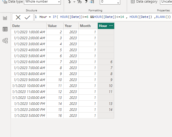 Solved: Filtering hours in date herarchy - Microsoft Fabric Community