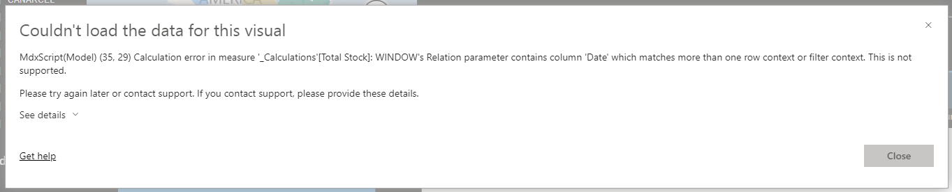 WINDOWS function error in Power BI Services - Microsoft Fabric Community