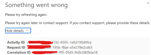 Failed refresh triggered via API shows no error in... - Microsoft ...