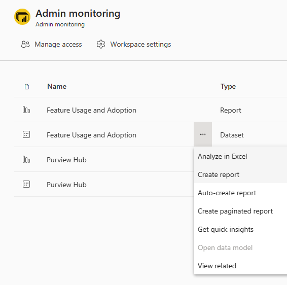 Solved: Unable to view Feature Usage and Adoption dataset - Microsoft ...