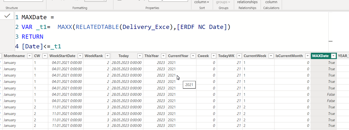 Solved: MaxDate Issue Calculated Column - Microsoft Fabric Community