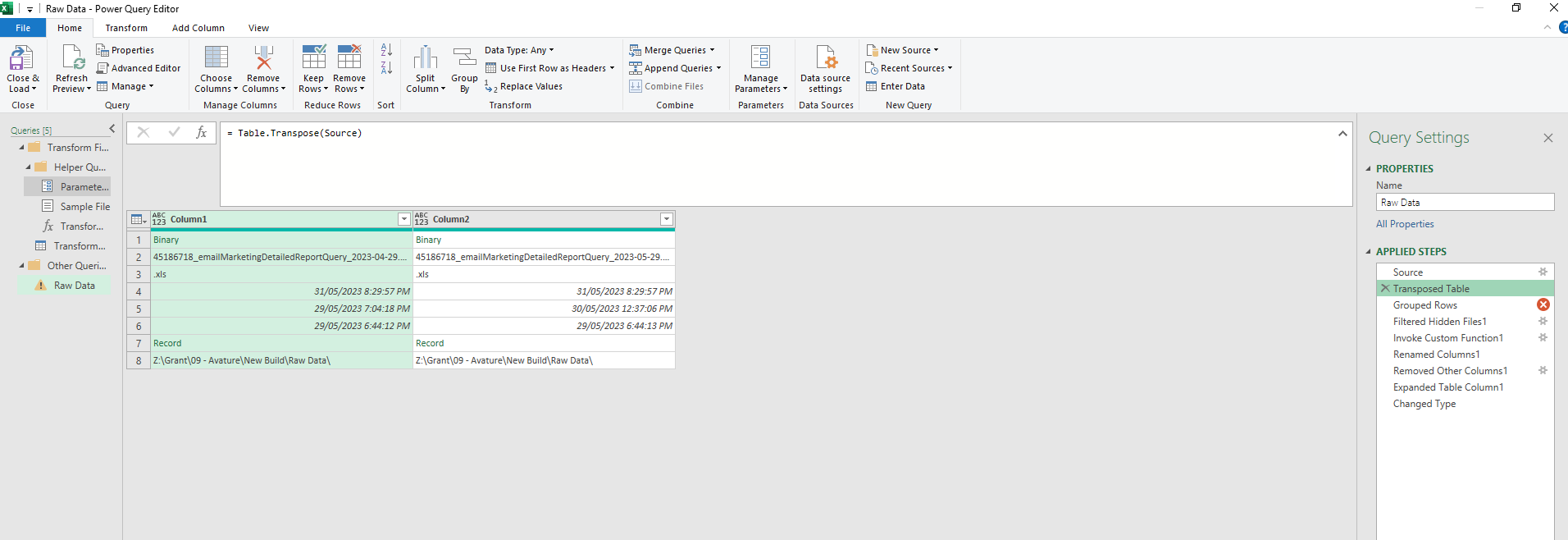 Merge Tables with Duplicate Column Names and Add V... - Microsoft ...