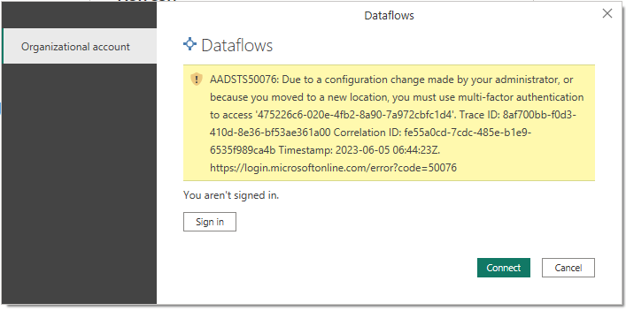 Solved: MFA Number Matching blocking Dataflows - Microsoft Fabric Community