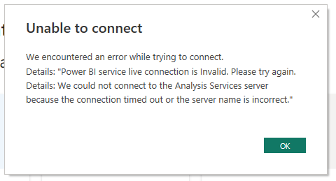 Can not open report with a failing connection - Microsoft Fabric Community