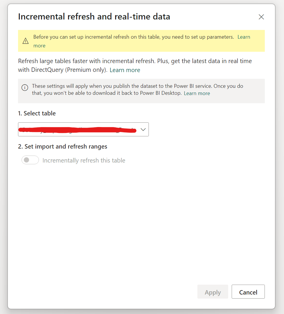 Incremental Refresh - Power BI not detecting param... - Microsoft ...