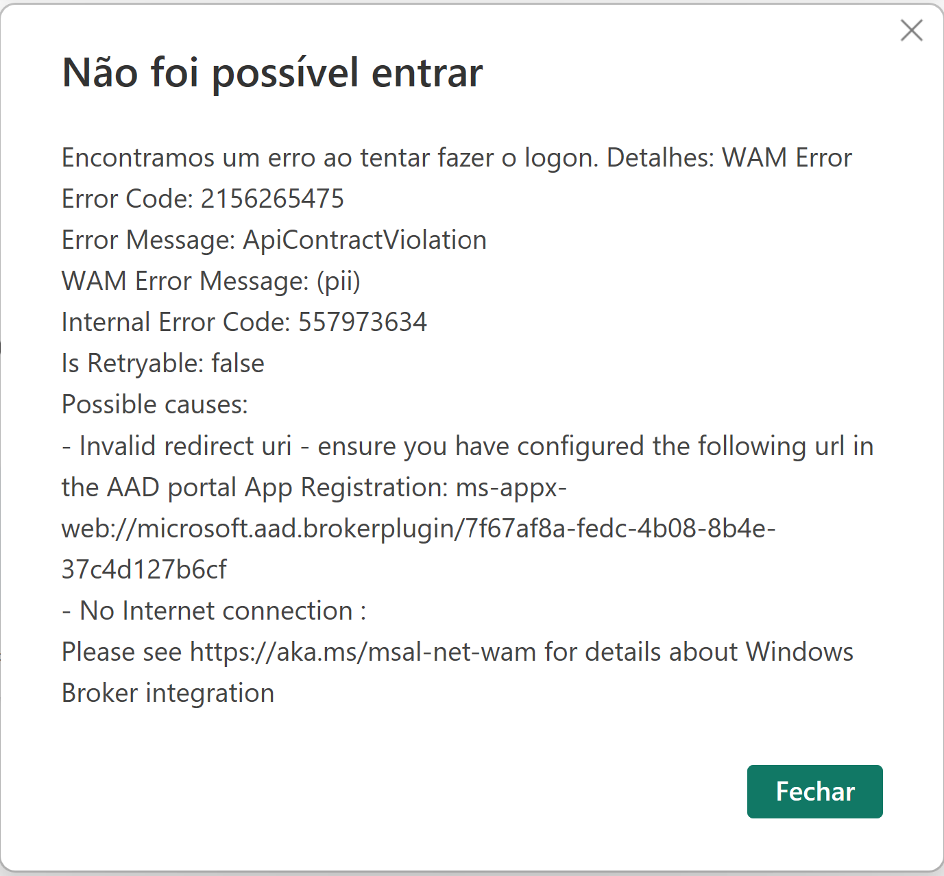 Login error - Microsoft Fabric Community