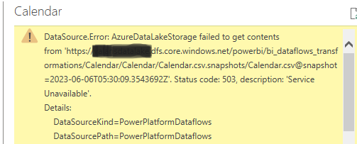 Desktop - Import from dataflow error - Microsoft Fabric Community