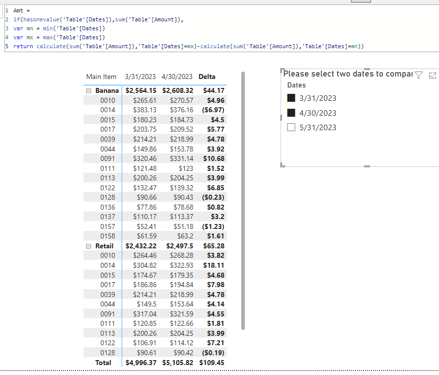 Re: dex formula comparing figures on two dates in ... - Microsoft ...