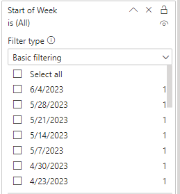 Solved: Calendar Sort Start of week in Filters Pane to mos ...
