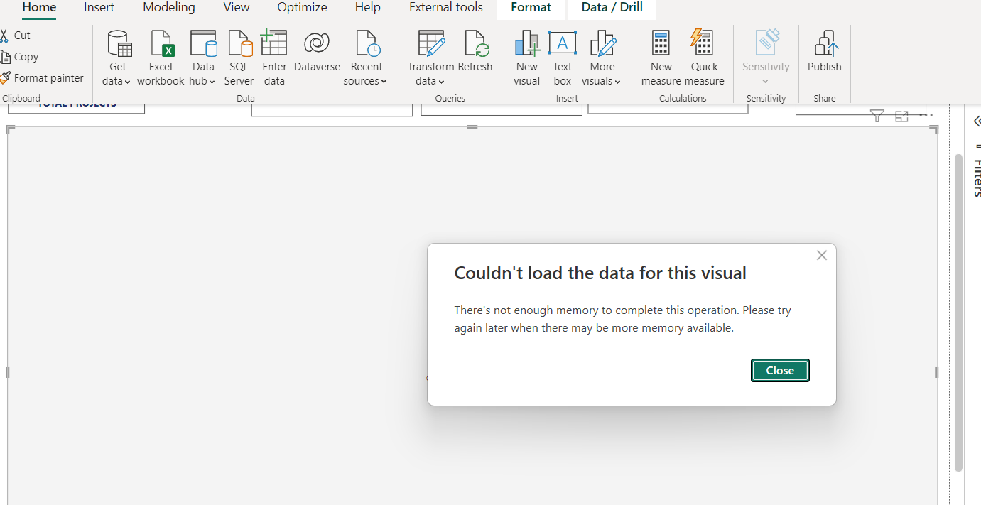 Hello Team, I facing the error while loading visua... - Microsoft ...