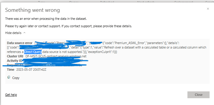 Solved: Error while incremental refresh - Microsoft Fabric Community