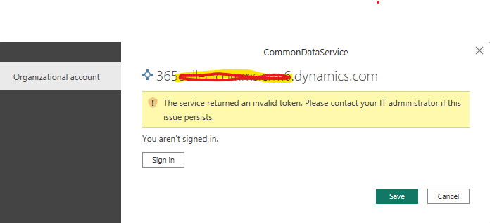 Error when connecting to Dynamics 365 - Microsoft Fabric Community