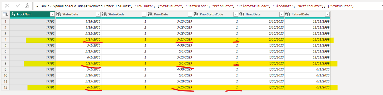 Solved: Add Rows to a Dataset based on date range but last ...