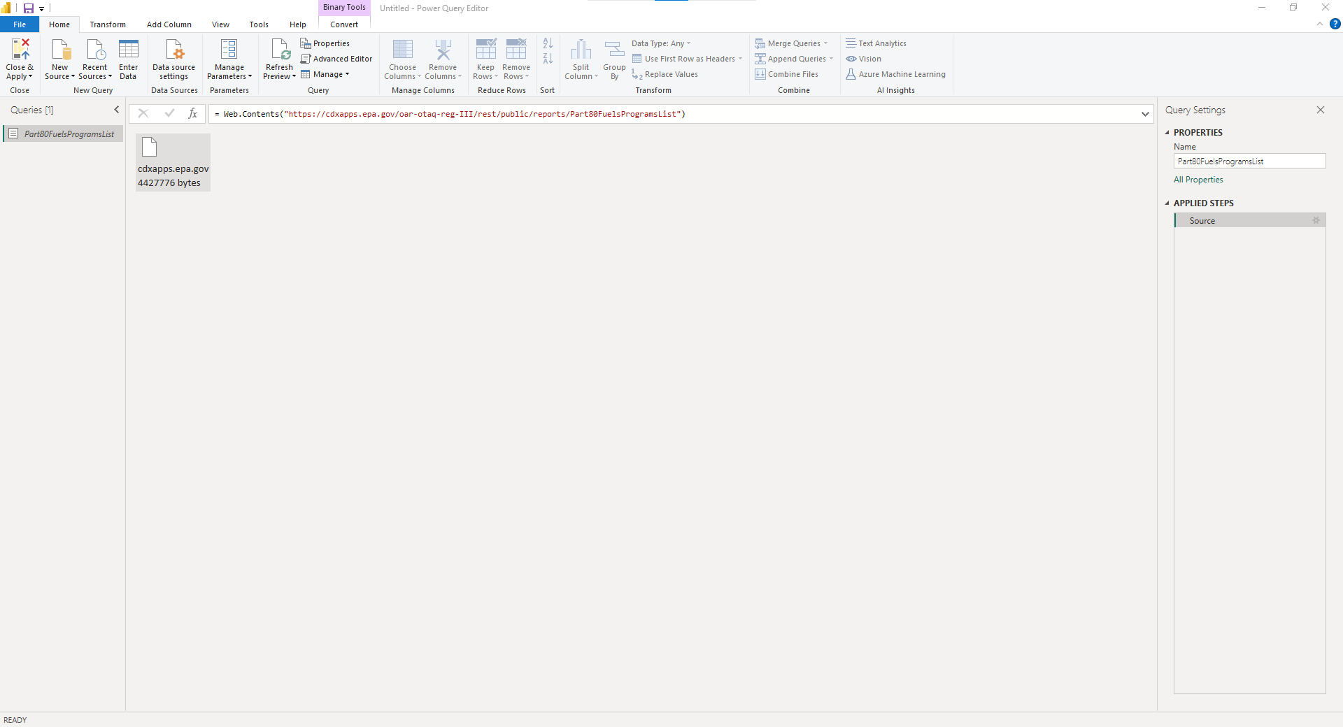 Problem with importation data link from the web in... - Microsoft ...