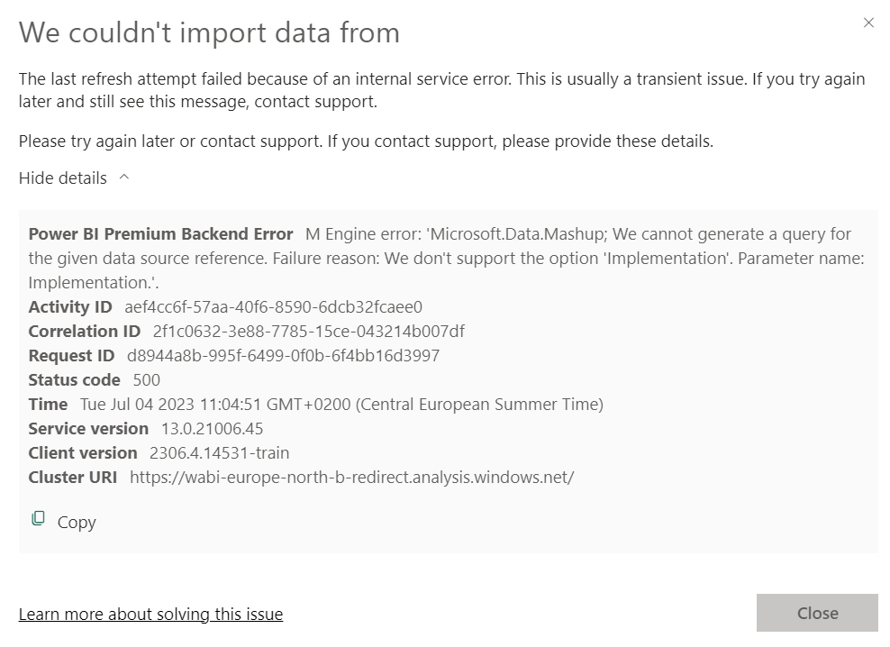 Google Analytics - Connector not working - Microsoft Fabric Community