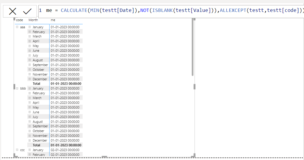dates not showing correctly in matrix - Microsoft Fabric Community